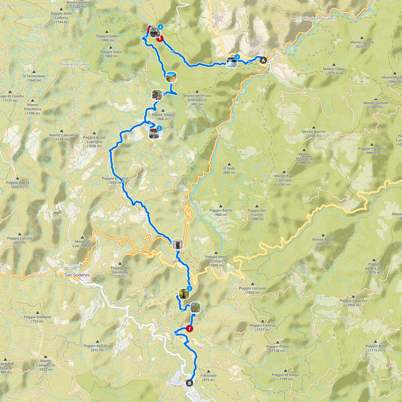 Tappa 2 - Da San Benedetto in Alpe a Castagno d'Andrea